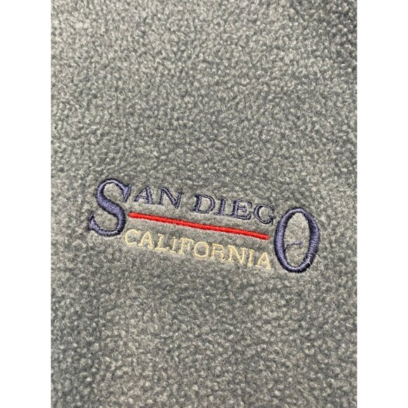 San Diego California fleece full zip sweater jacket adult medium blue - Picture 3 of 11